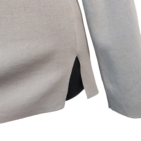 Fate by LFD Sweater Women's Gray Split Tie Sleeve Sweater Sz L NWT - Picture 8 of 10
